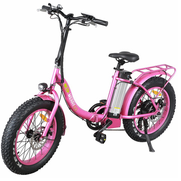 Small Folding Electric Bicycle Mini 20" Fat Tire Electric Bike